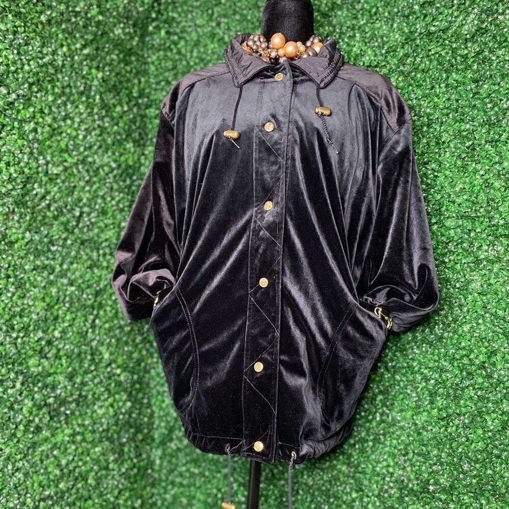 Vintage- CBO Black Reversible Velvet Coat